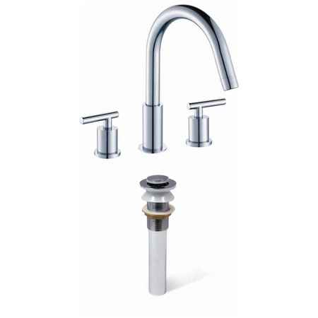AMERICAN IMAGINATIONS 3H8" CUPC Approved Lead Free Brass Faucet Set In Chrome Color, Drain Incl. AI-33693